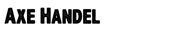 Шрифт Axe Handel