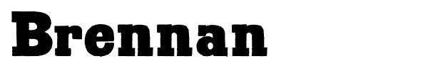 Brennan font preview