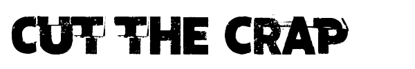 Шрифт Cut the crap