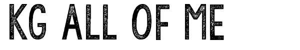 KG All of Me font preview