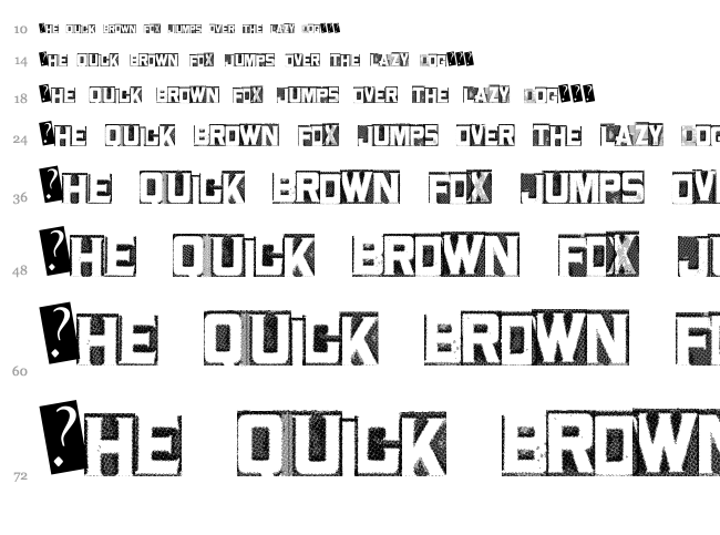 Metal Block Two font waterfall