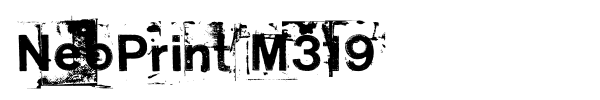 Шрифт NeoPrint M319