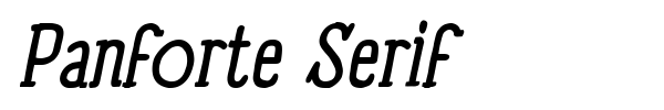 Шрифт Panforte Serif