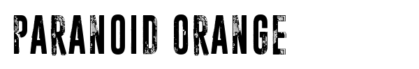 Шрифт Paranoid Orange