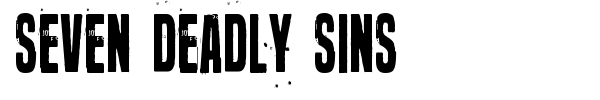Шрифт Seven deadly sins