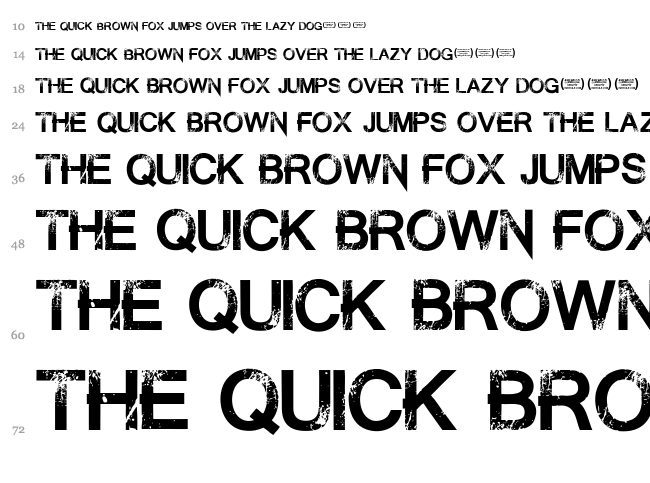 Summon the Executioner font waterfall