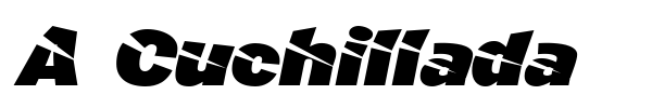 Шрифт A Cuchillada