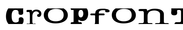 Cropfont Serif font preview