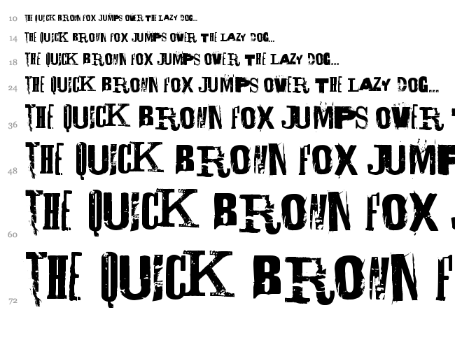 Lettrisme font waterfall