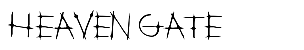 Heaven Gate font preview