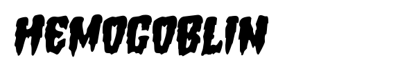 Hemogoblin font preview