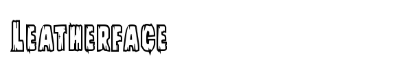 Leatherface font preview