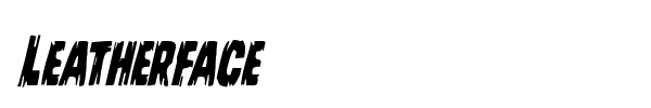 Leatherface font preview