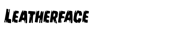 Leatherface font preview