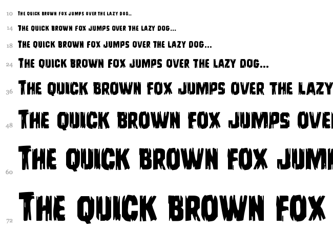 Leatherface font waterfall