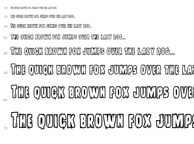 Leatherface font waterfall