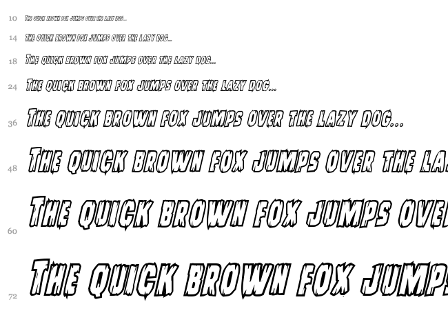 Leatherface font waterfall