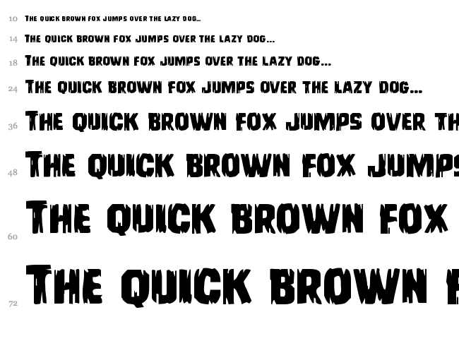 Leatherface font waterfall