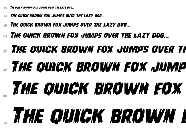 Leatherface font waterfall