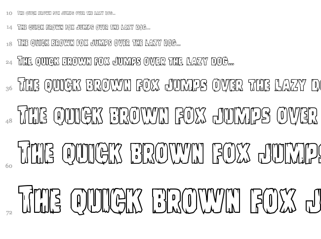 Leatherface font waterfall