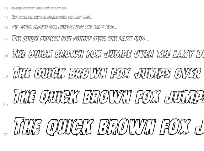 Leatherface font waterfall