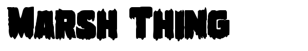 Marsh Thing font preview
