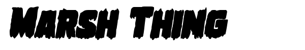 Marsh Thing font preview