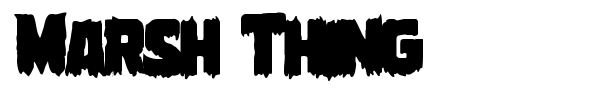 Marsh Thing font preview