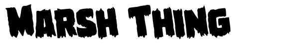 Marsh Thing font preview