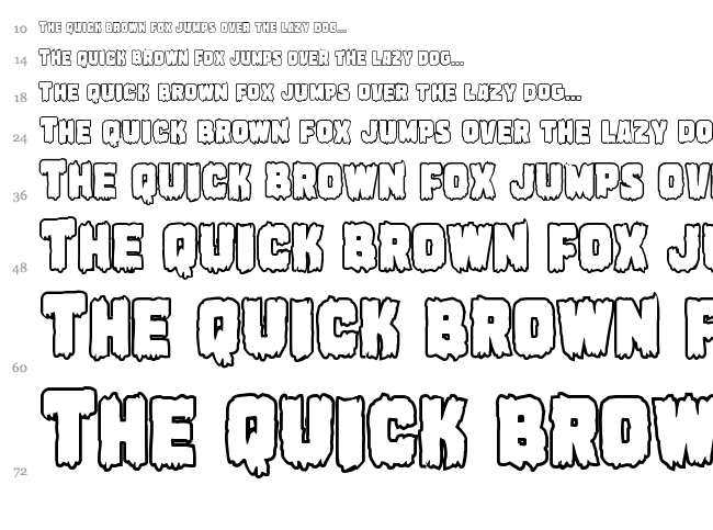 Marsh Thing font waterfall