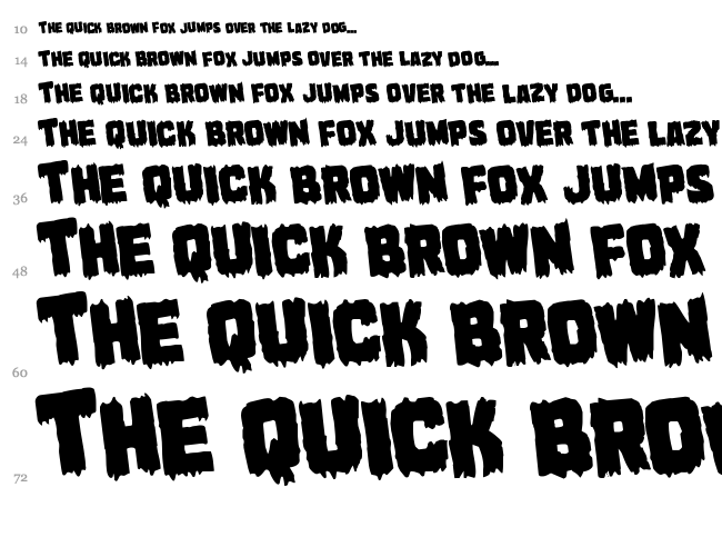 Marsh Thing font waterfall