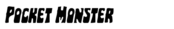 Pocket Monster font preview