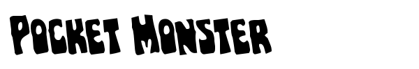 Pocket Monster font preview