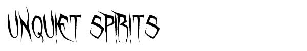 Шрифт Unquiet Spirits