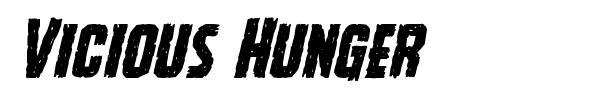 Vicious Hunger font preview