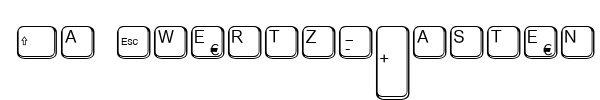 Шрифт Aa Qwertz-Tasten