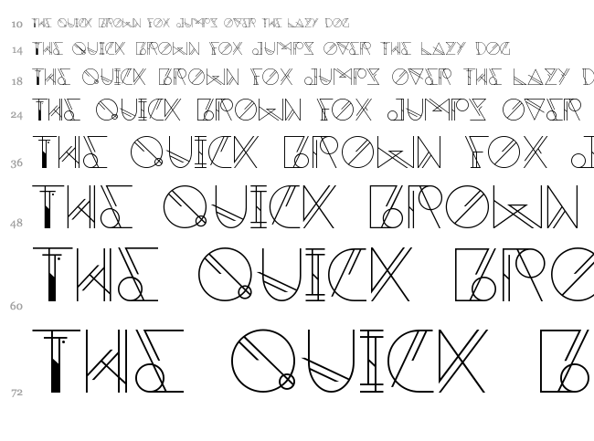 Aesthetika font waterfall