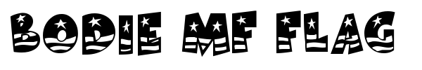 Bodie MF Flag font preview