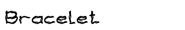 Bracelet font preview
