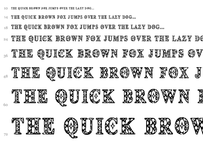 CF Deco 1492 font waterfall