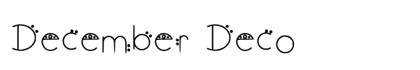 Шрифт December Deco