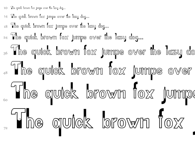 Flood Water font waterfall