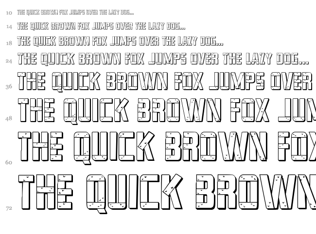Frank-n-Plank font waterfall