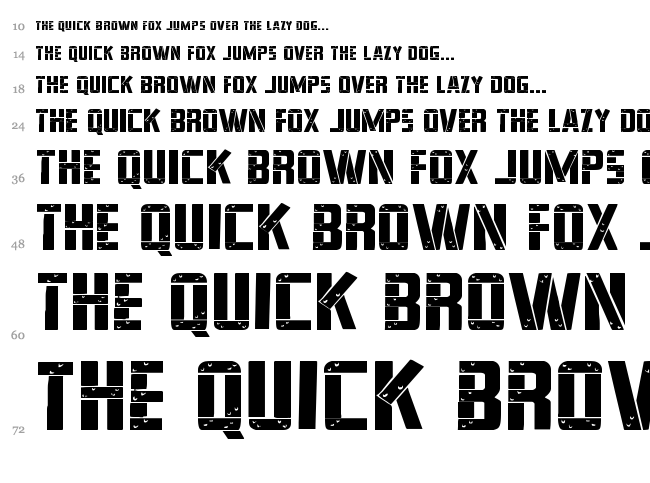 Frank-n-Plank font waterfall