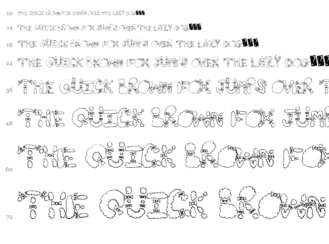 Hair Bows font waterfall