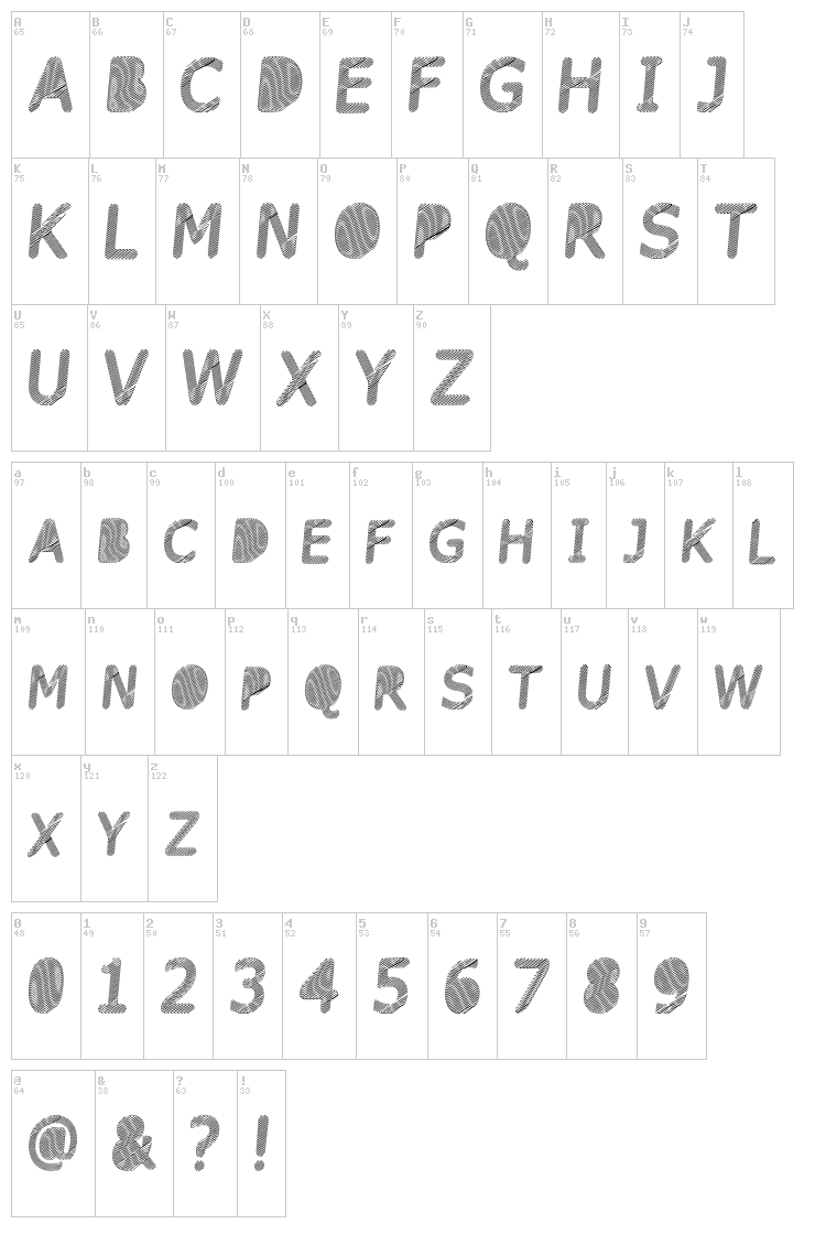 Linka font map