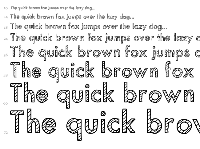 Mix Striped font waterfall