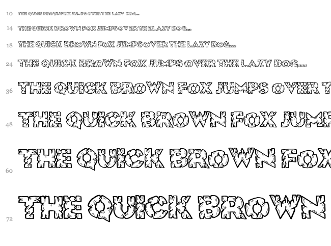 Rock Solid font waterfall
