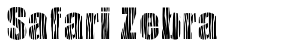 Safari Zebra font preview