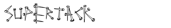 SuperTack font preview